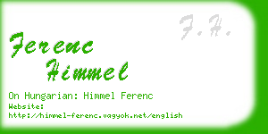 ferenc himmel business card